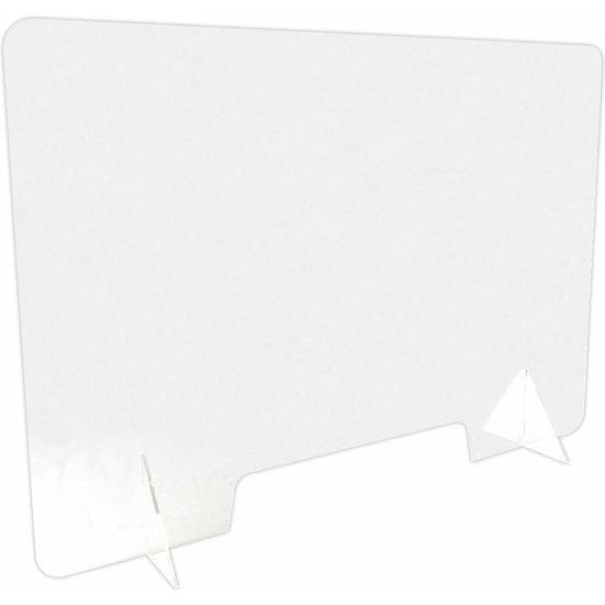 Stevig Preventiescherm van Acryl - Afmetingen: 100 x 70cm - Baliescherm met A4 opening - Scheidingswand van Plexiglas -Spatscherm - Corona Veiligheidsscherm