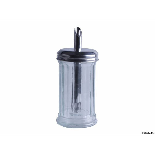 Suikerdispenser - Voorraadpot - Glas - Draaideksel - 14 cm Hoog - 300 ml